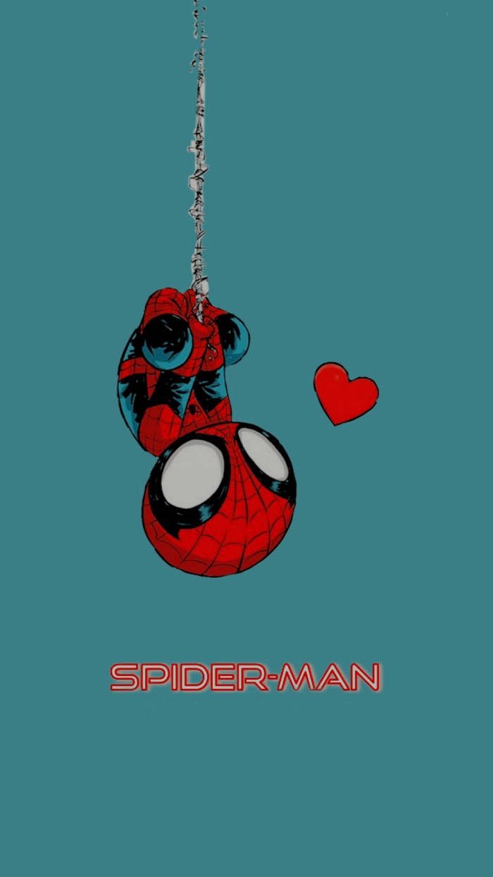 Hanging Spider-man Cute Marvel Aesthetic Background