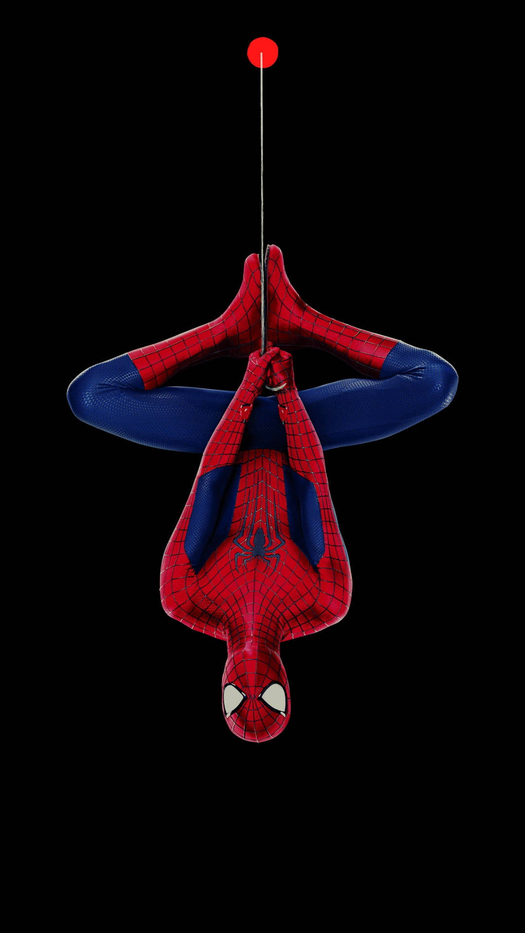 Hanging Spider-man Redmi Note 9 Punch Hole Background
