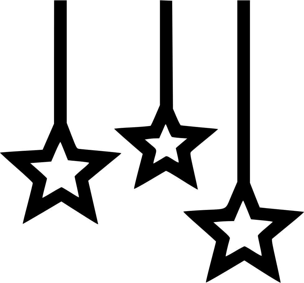 Hanging Star Decorations Vector PNG