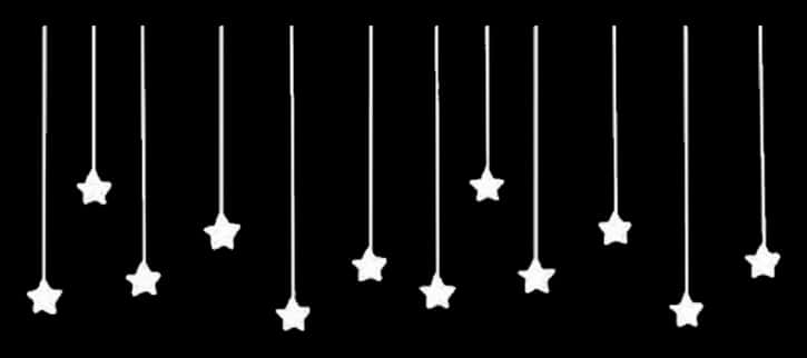 Hanging Stars Silhouette PNG