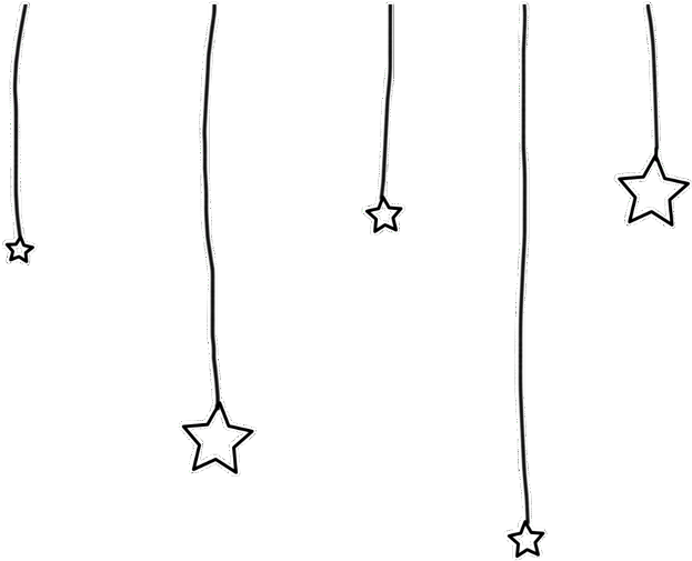 Hanging Stars Sketch PNG