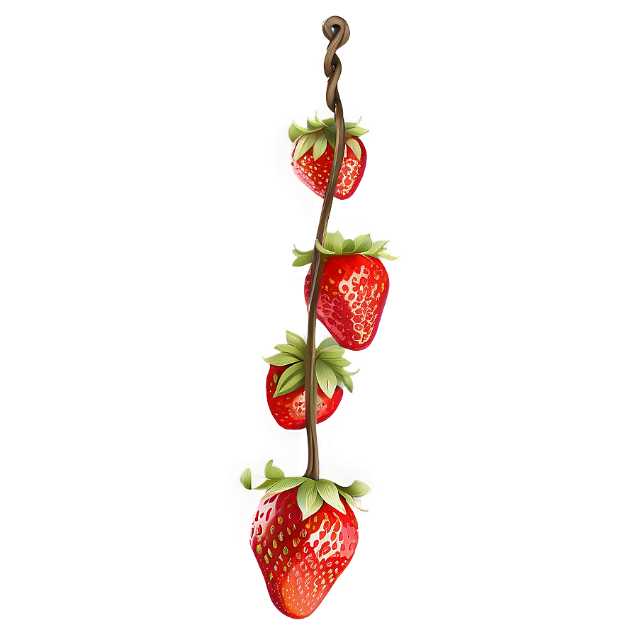Hanging Strawberry Png 05042024 PNG