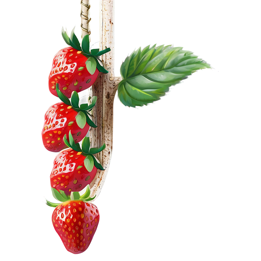 Download Hanging Strawberry Png Ljr | Wallpapers.com