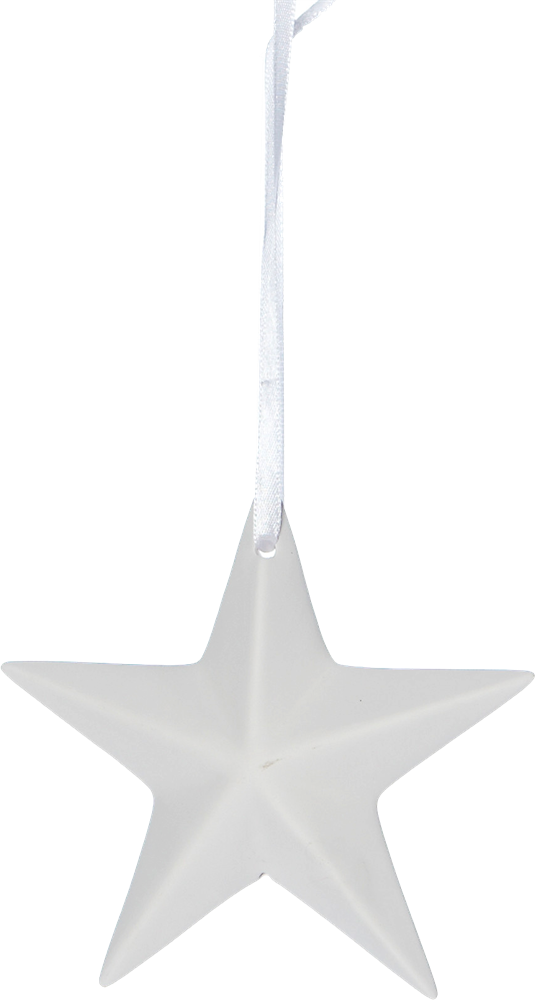 Hanging White Star Decoration PNG