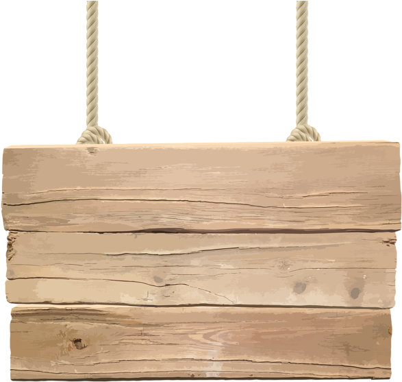 Hanging Wooden Signboard PNG