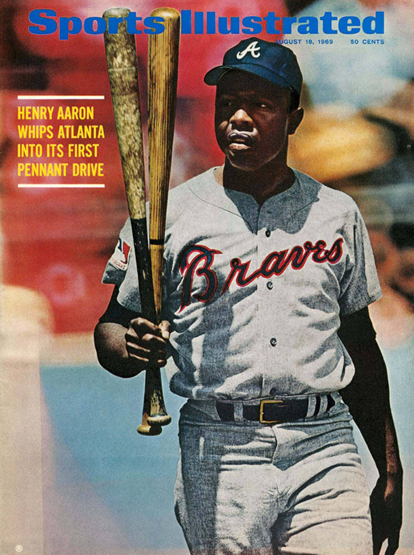 Hank Aaron 1969 Sport Illustreret Cover Wallpaper