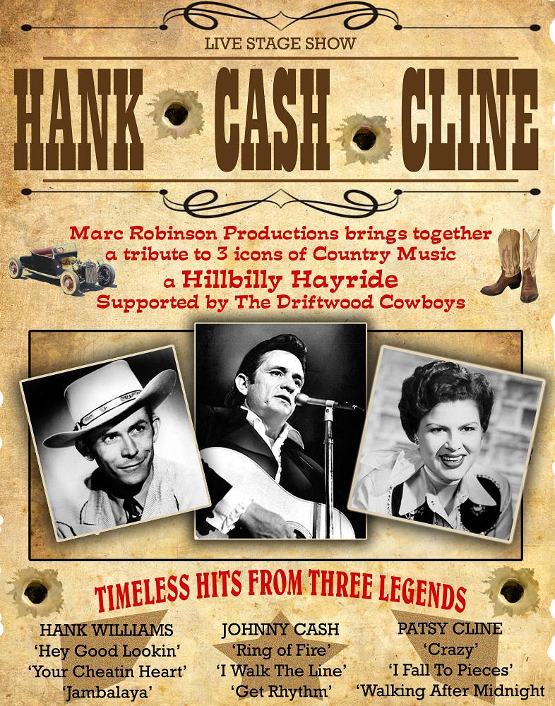 Hankwilliams, Johnny Cash, Patsy Cline Fondo de pantalla