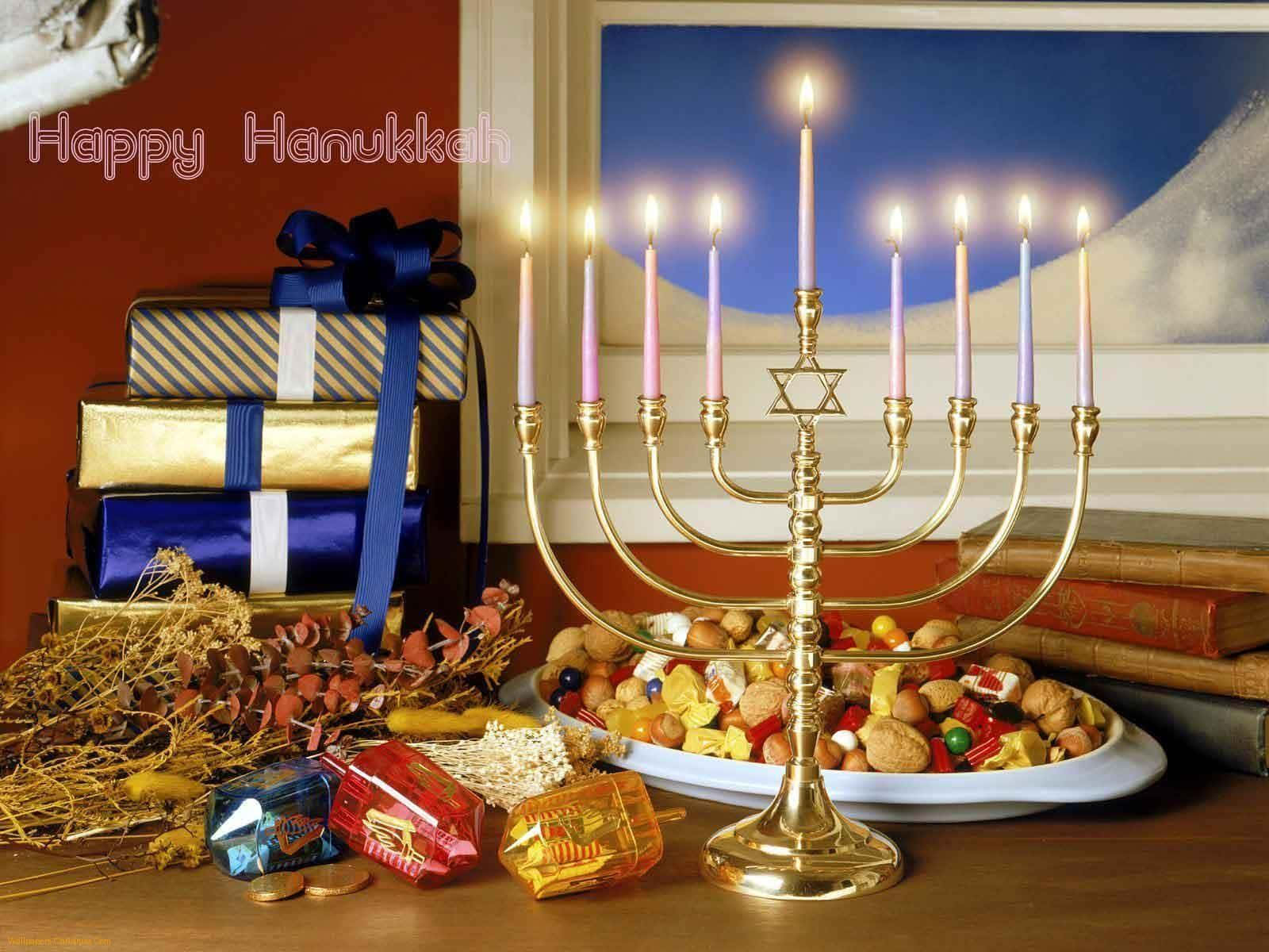 Fejrde 8 Dage Af Hanukkah Med Familie Og Venner.