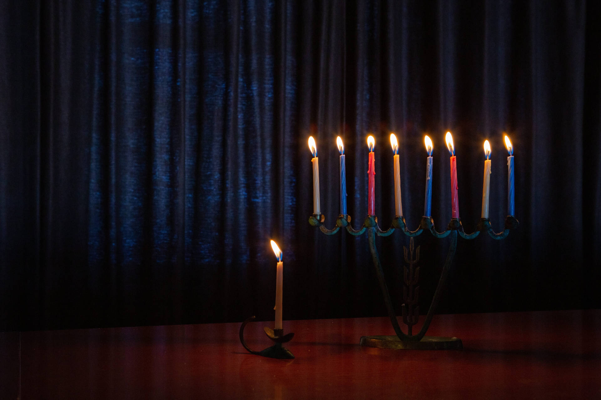 Hanukkah Festival Lights Background