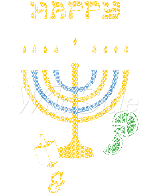 Hanukkah Ginand Tonic Themed Graphic PNG
