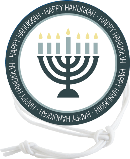 Hanukkah Menorah Celebration Tag PNG