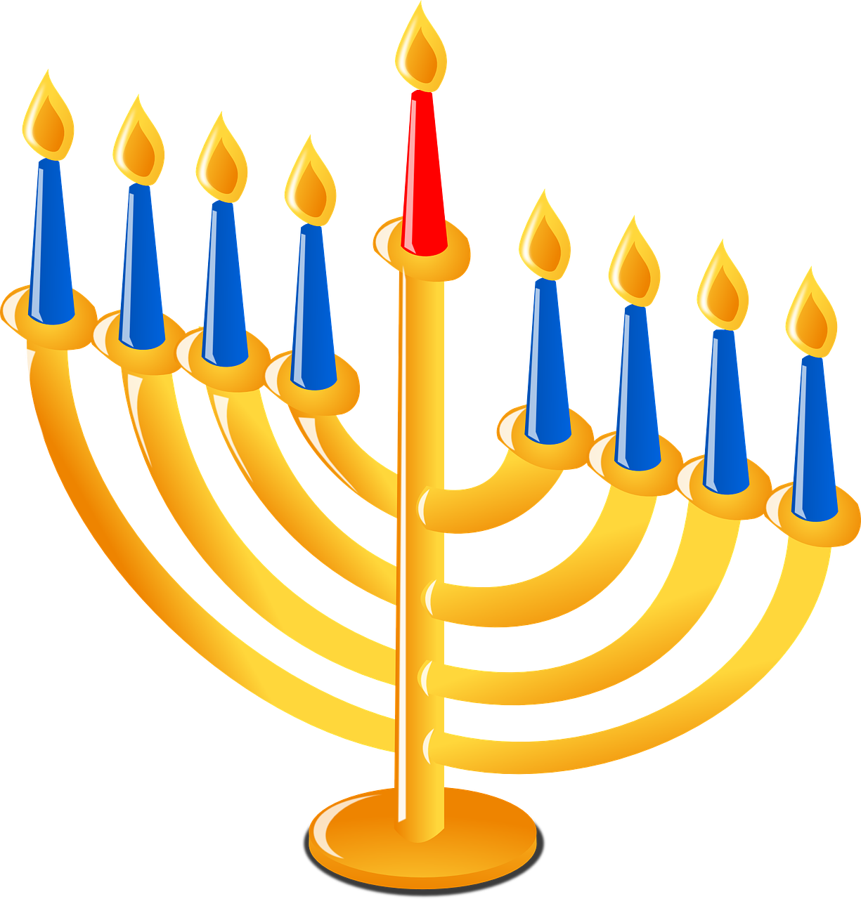 Download Hanukkah Menorah Eighth Night | Wallpapers.com