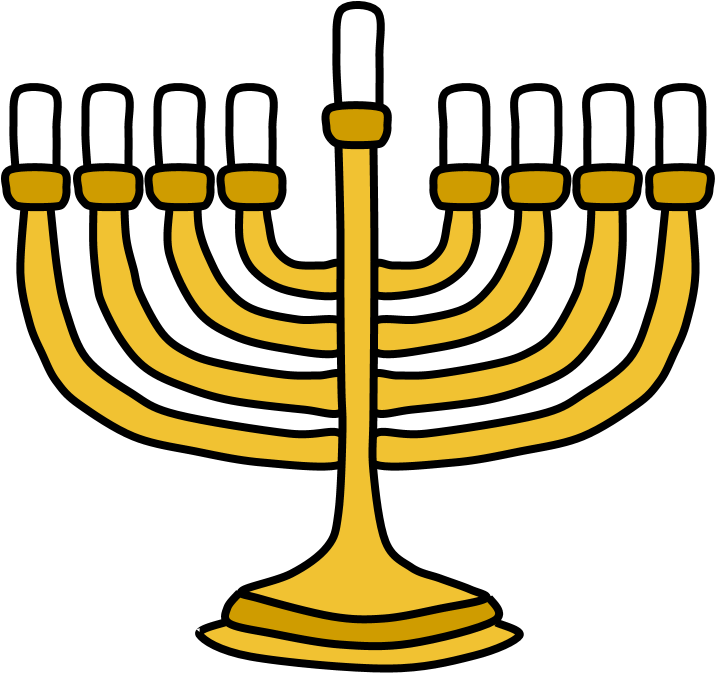 Hanukkah Menorah Illustration PNG