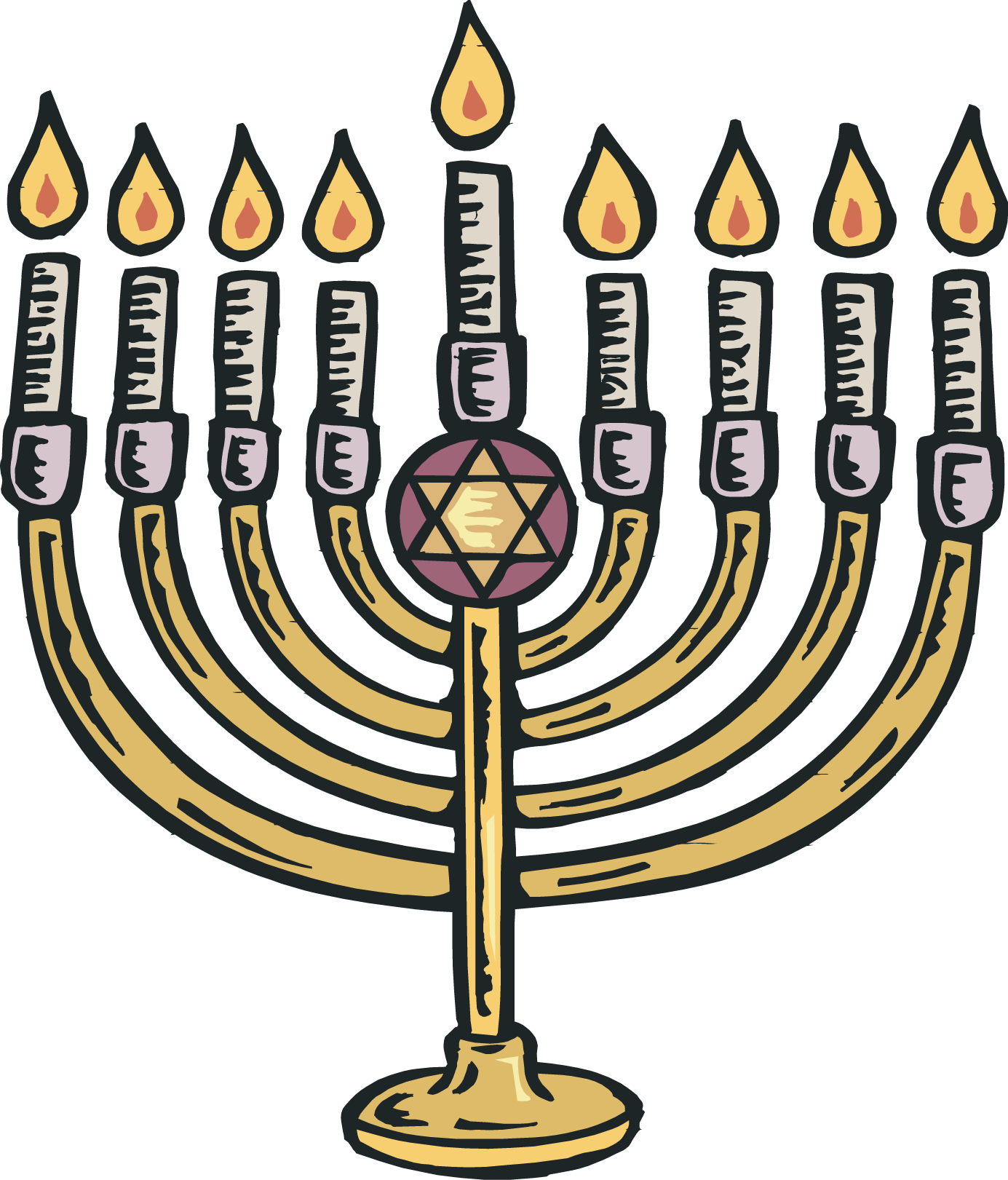 Hanukkah Menorah Illustration PNG