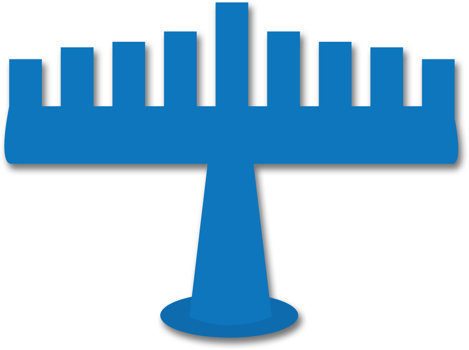 Hanukkah Menorah Vector Illustration PNG