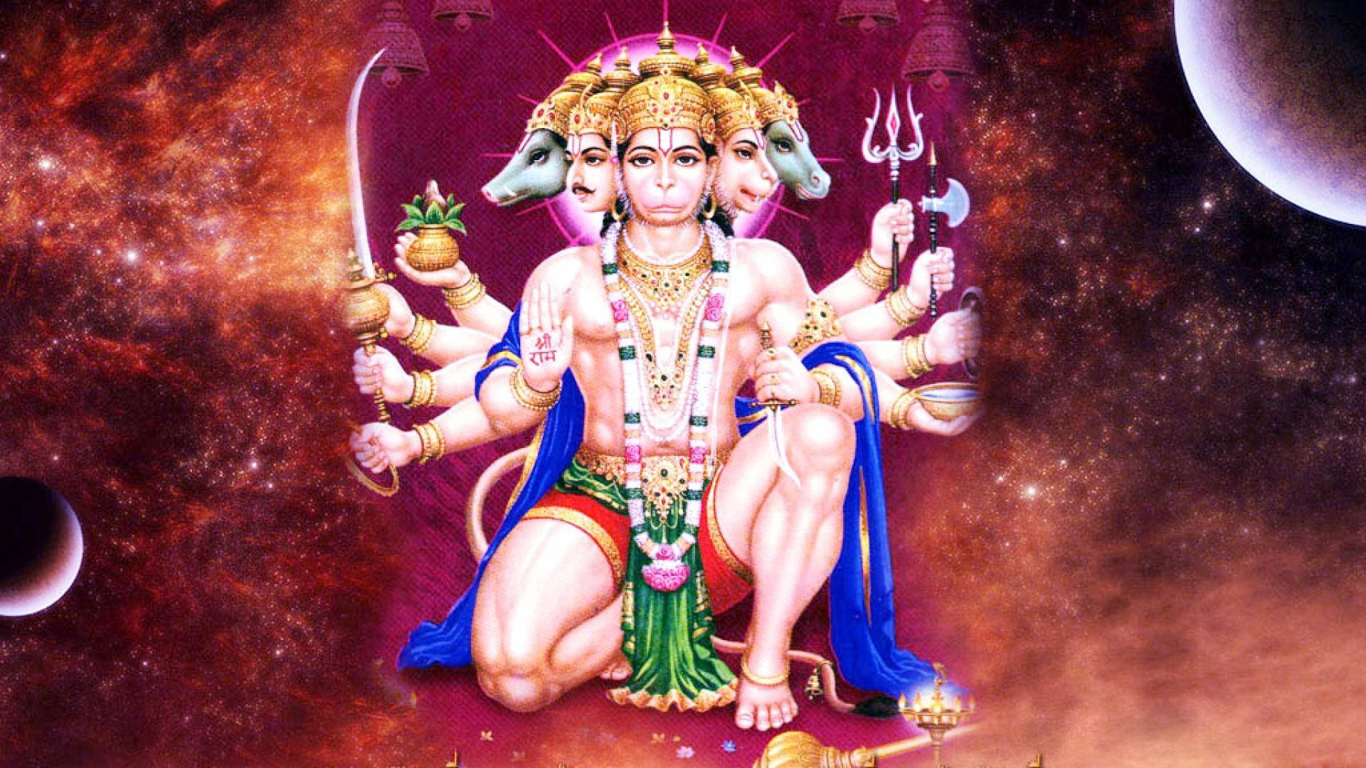 Hanuman Multiple Gods In Space 4k Hd