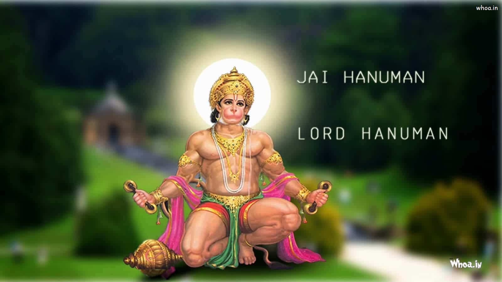 Lord Hanuman looking calm and powerful