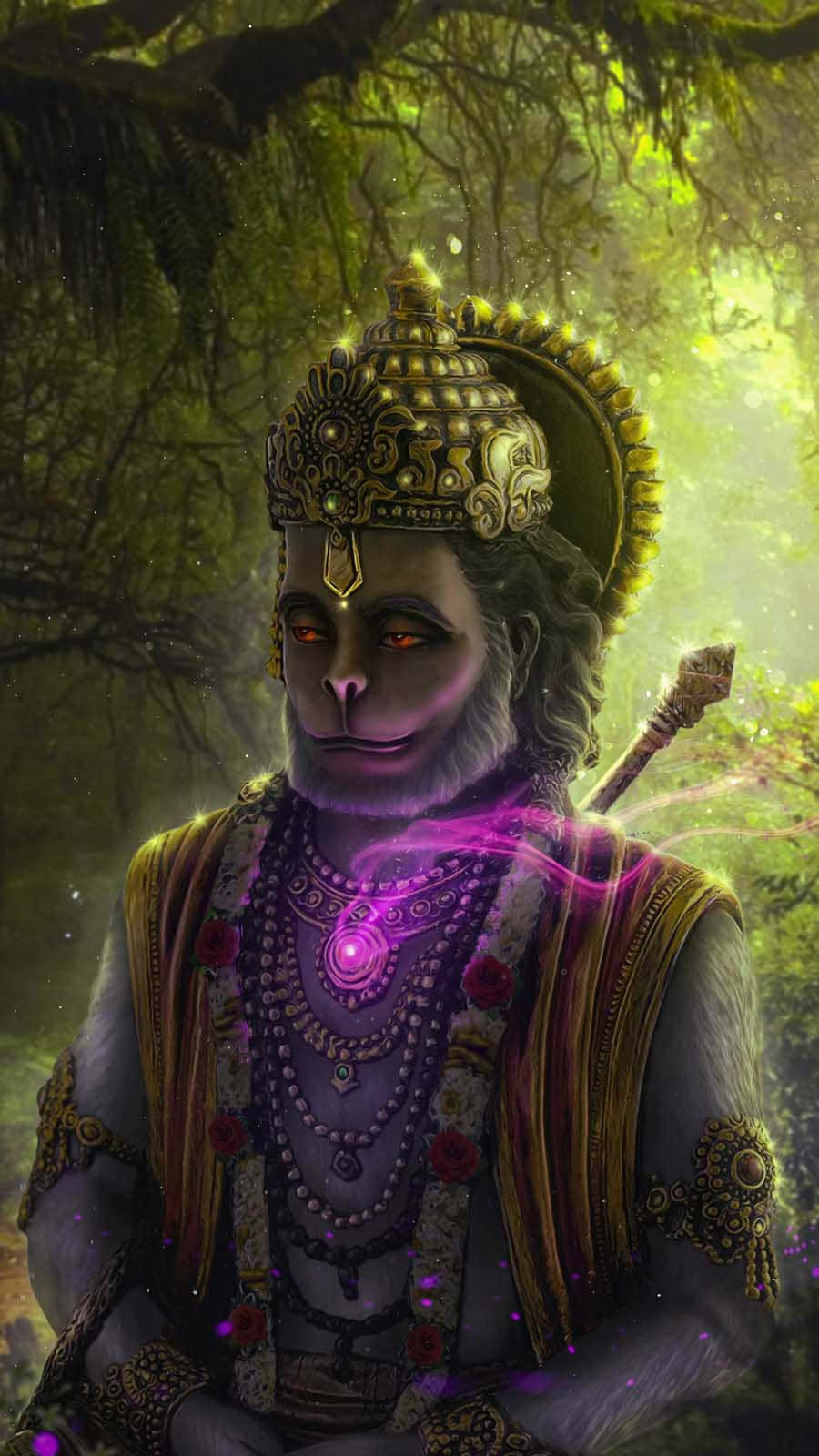 Hanuman With A Glowing Jewel Picture