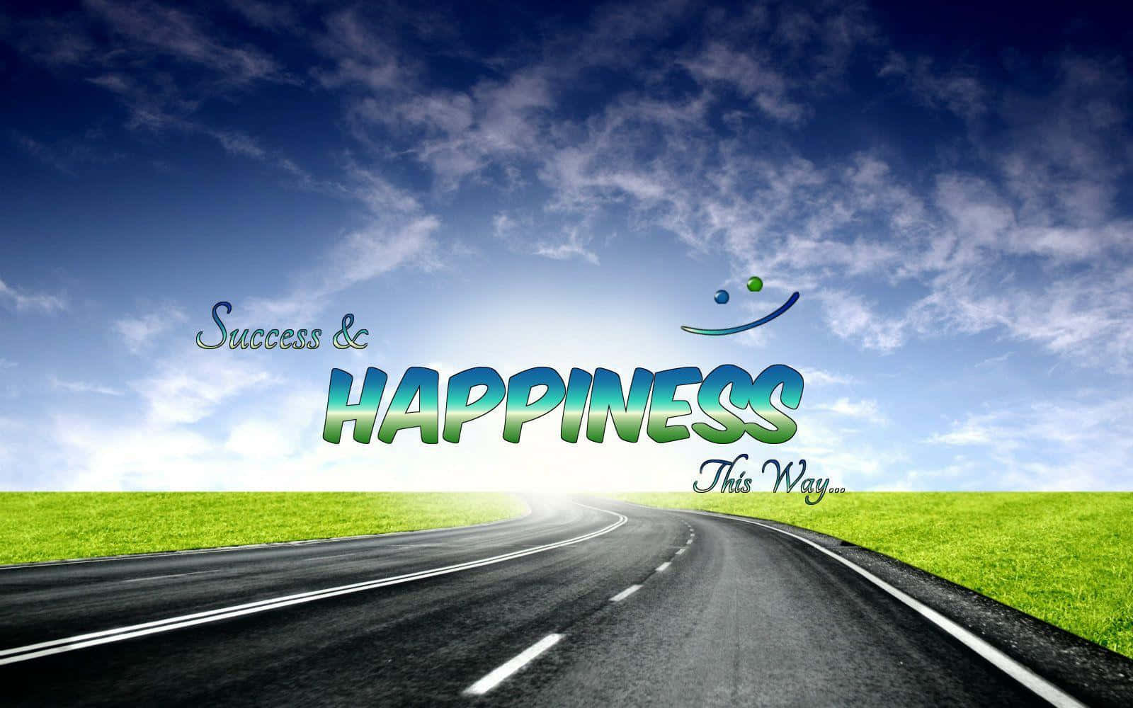 A Road With The Words'success Happiness The Way'