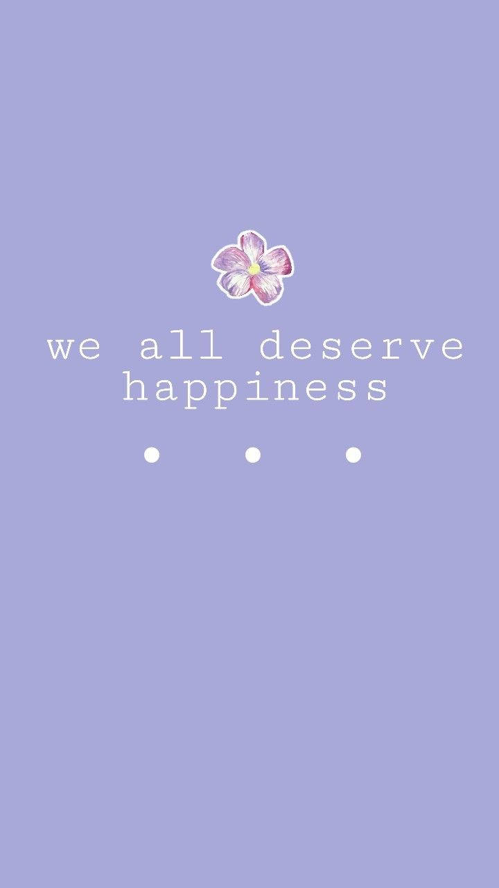 Happiness Quote Aesthetic Lockscreen Wallpaper