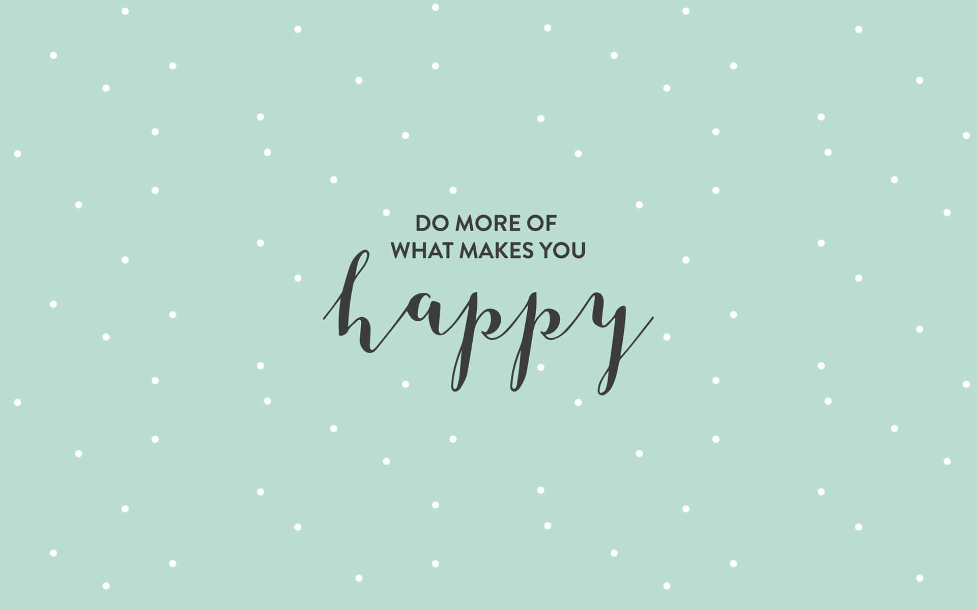 Happiness Quote Mint Green Background Wallpaper