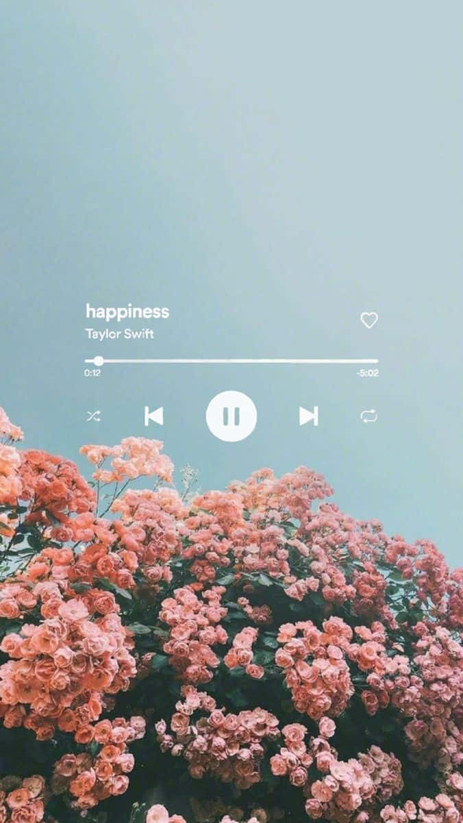 Happiness Song Aestheticwith Flowers Wallpaper