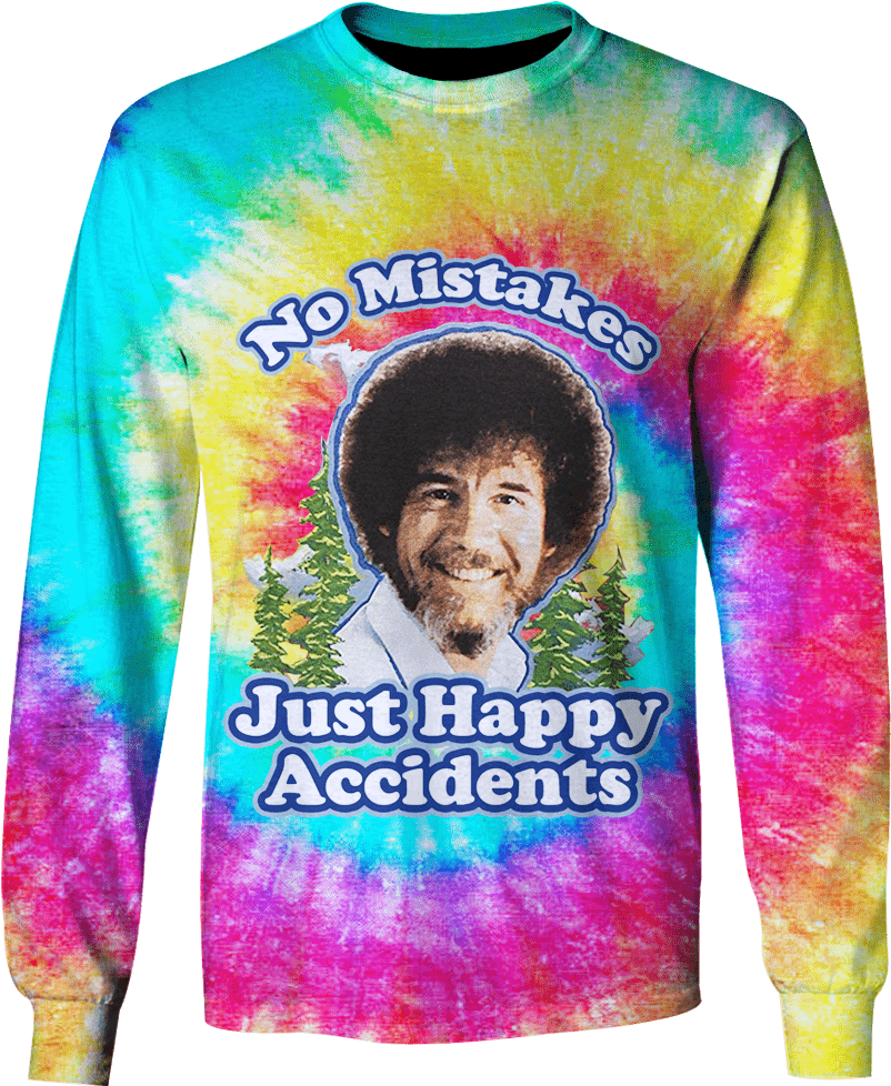 Happy Accidents Tie Dye Sweatshirt PNG