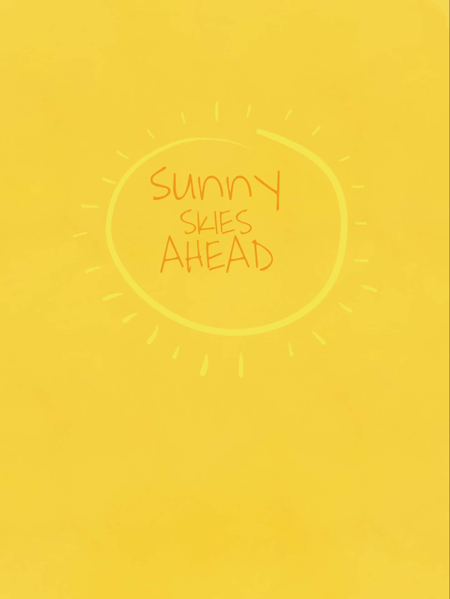Solsalg forude - en gul baggrund med en gul sol i midten Wallpaper