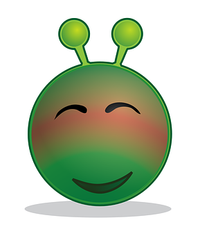 Happy Alien Emoji Graphic PNG