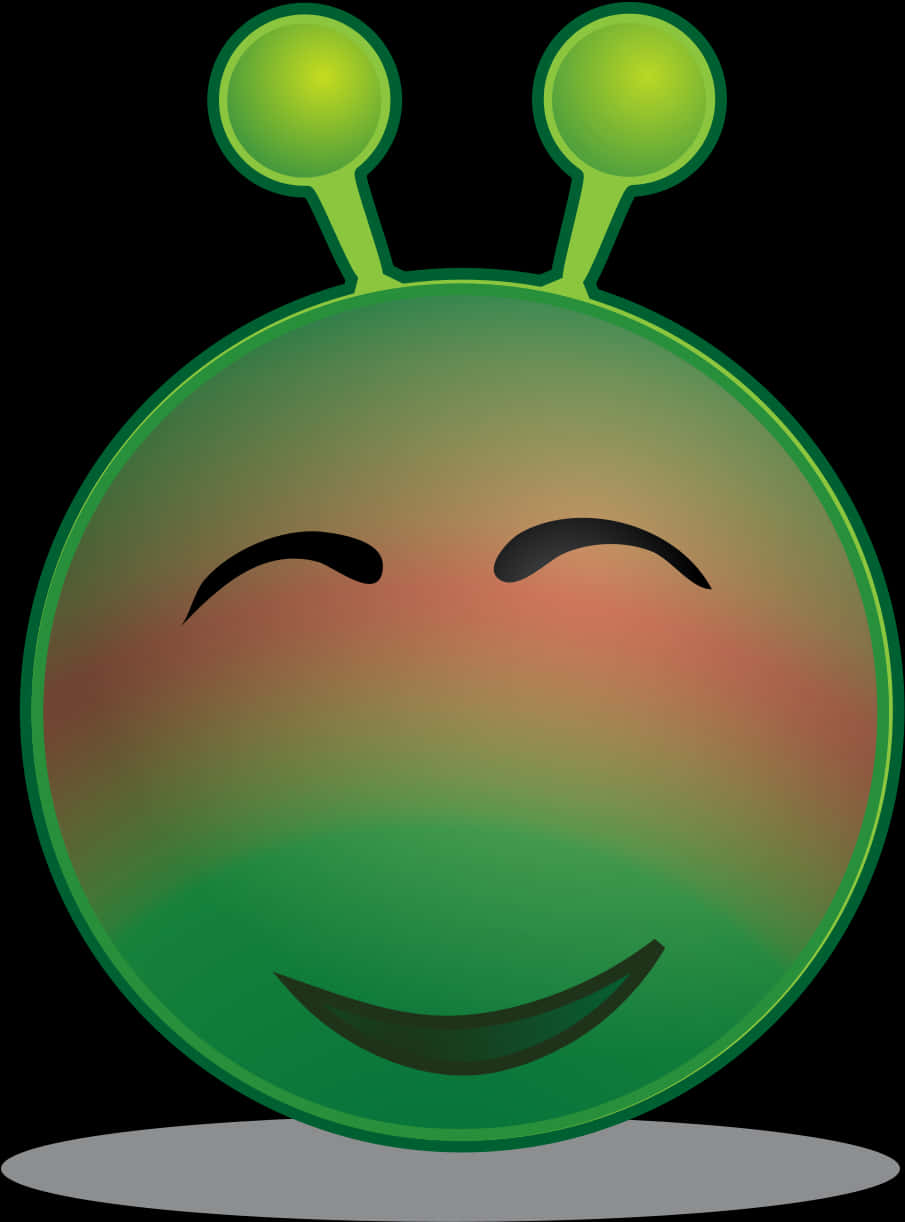 Happy Alien Emoji Illustration PNG