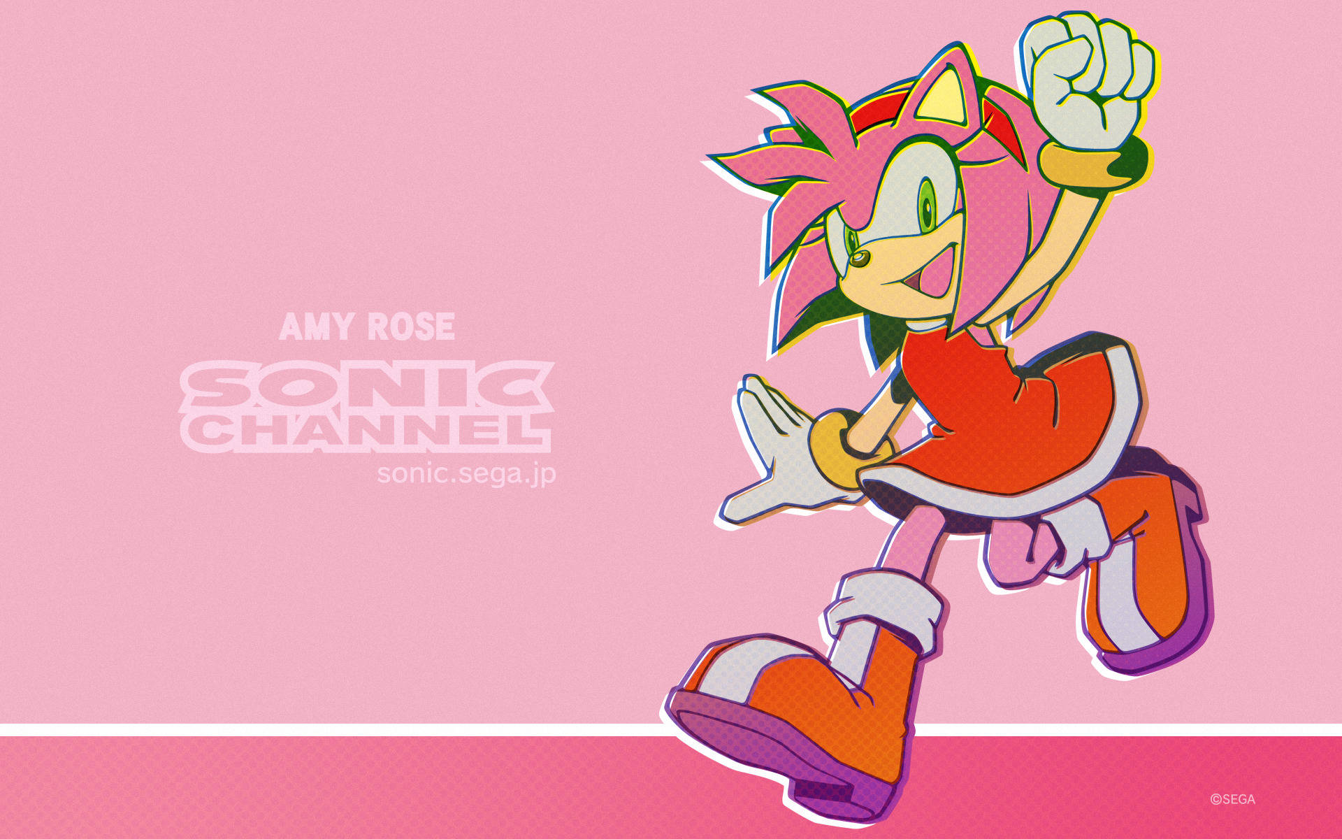 Happy Amy Rose Wallpaper