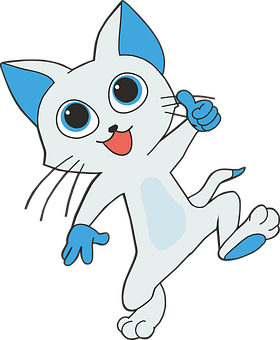 Happy Animated Cat Giving Thumb Up PNG