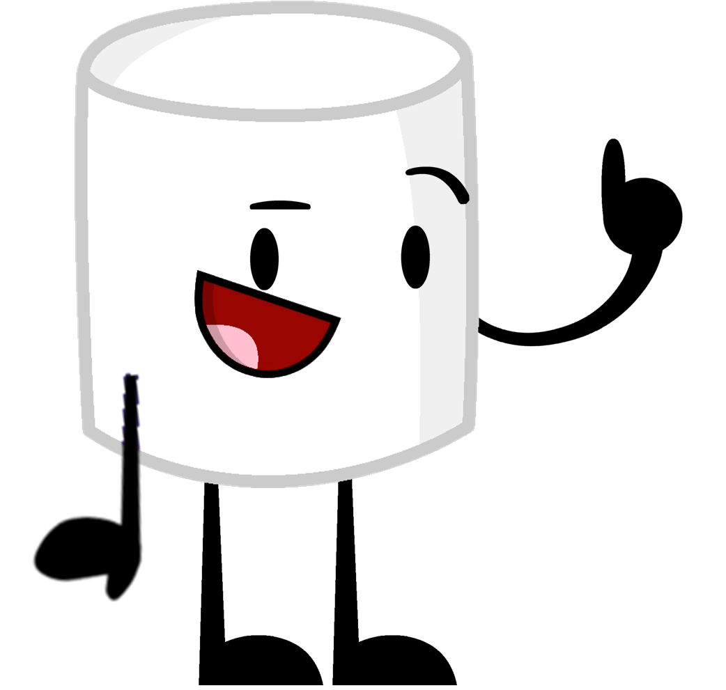 Happy Animated Marshmallow Character PNG