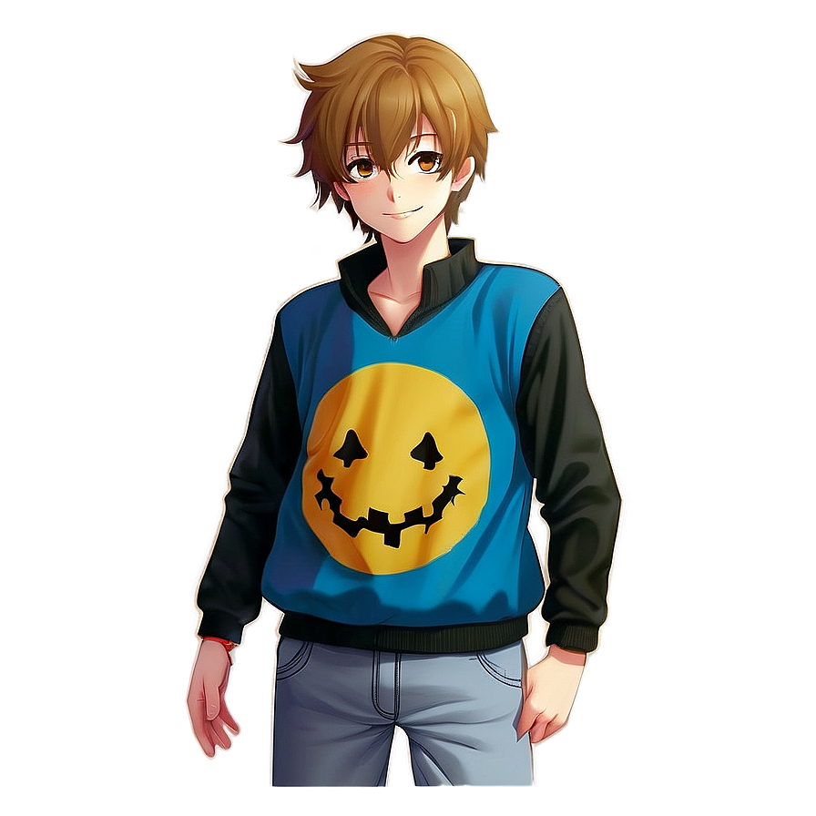 Happy Anime Boy Png Hlb37 PNG