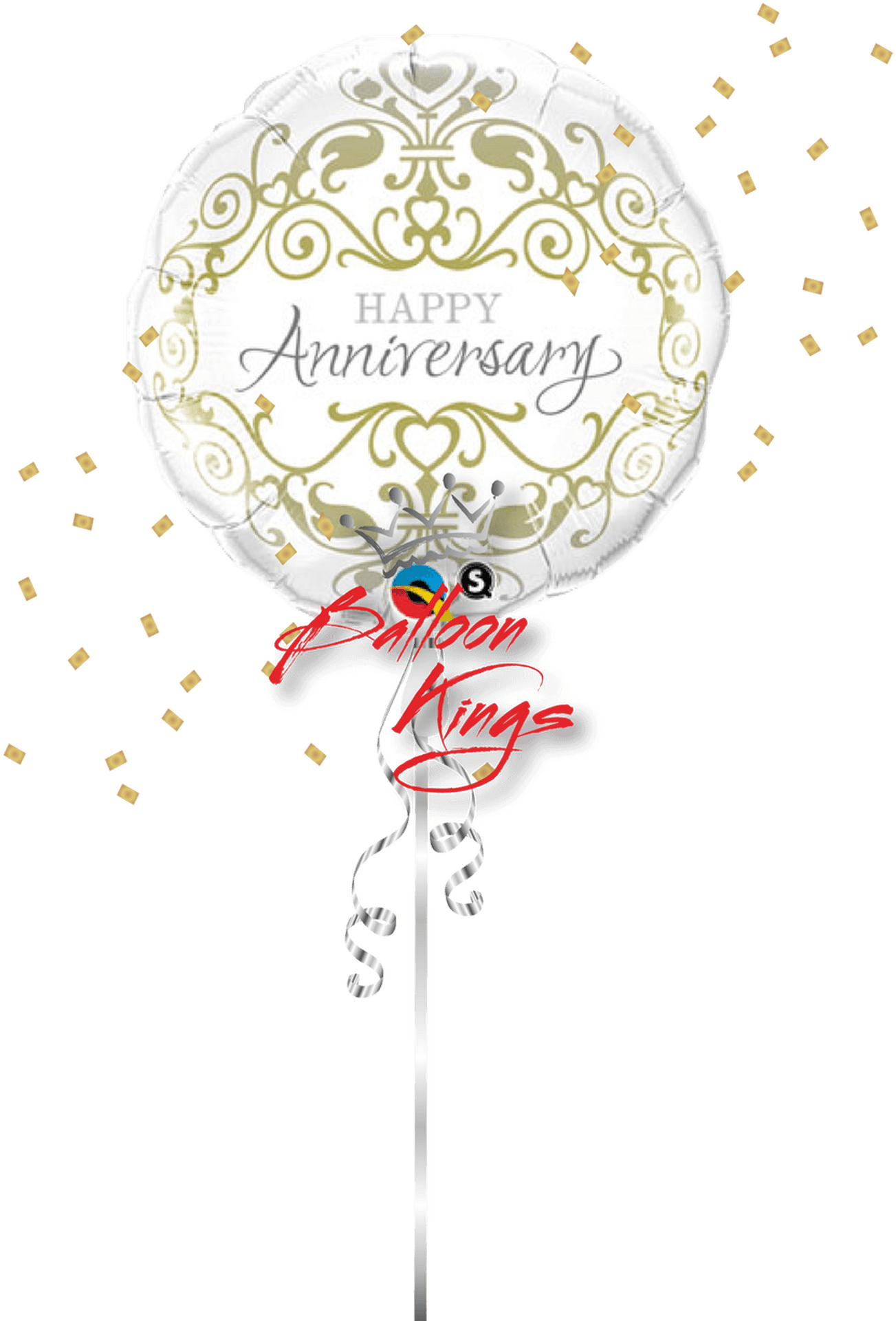 Happy Anniversary Balloon Celebration PNG