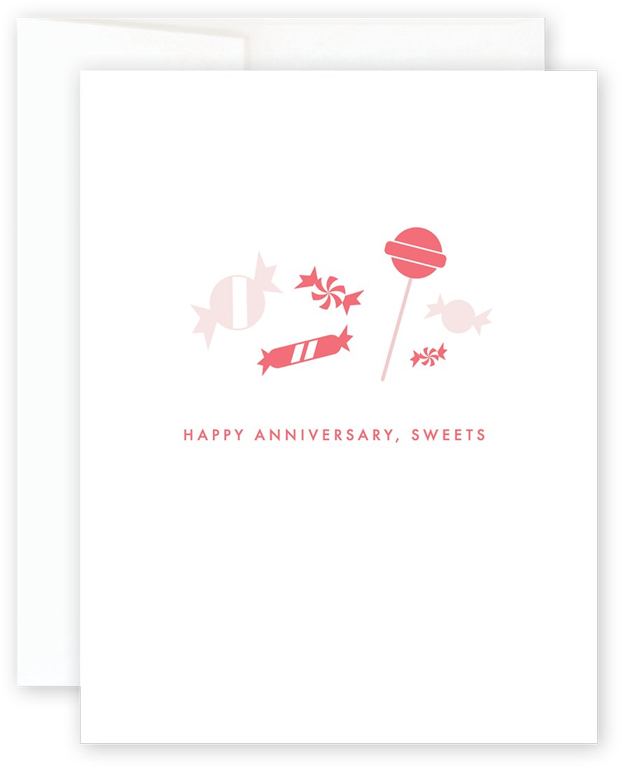 Happy Anniversary Sweets Card PNG