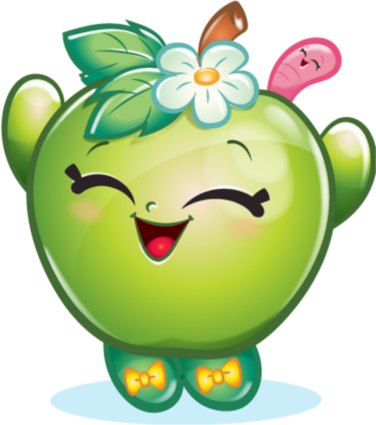 Happy Apple Shopkin Character PNG