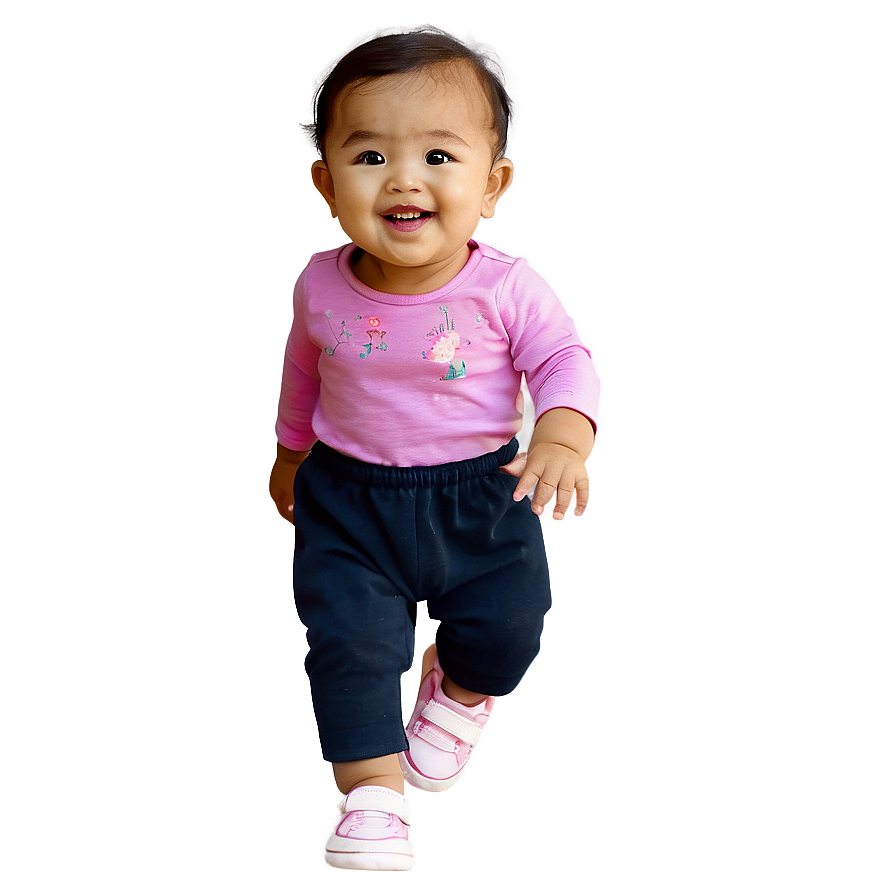 Happy Baby Girl Cartoon Png Cnm PNG