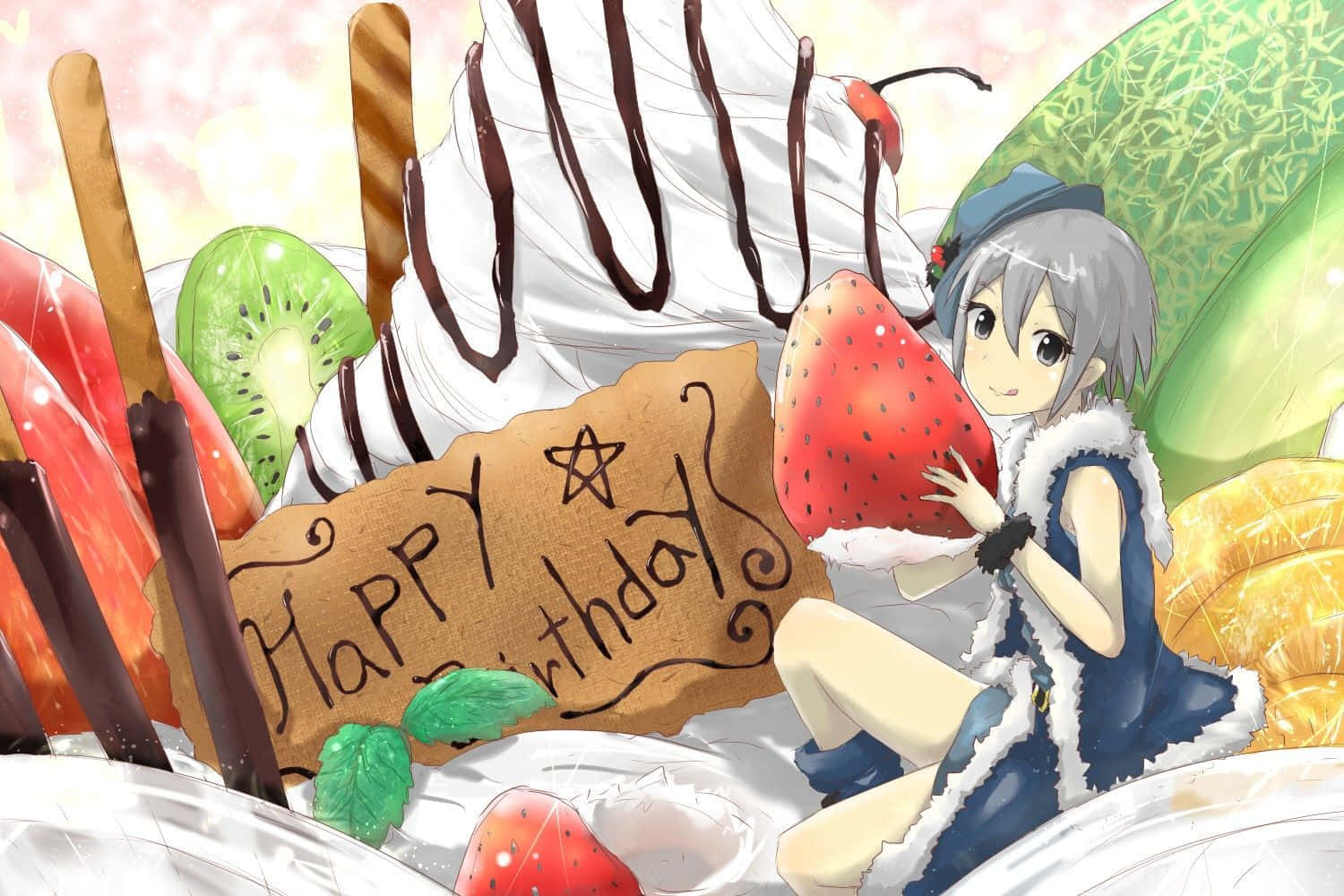 Celebrate your Birthday with this vibrant Anime Wallpaper! Wallpaper