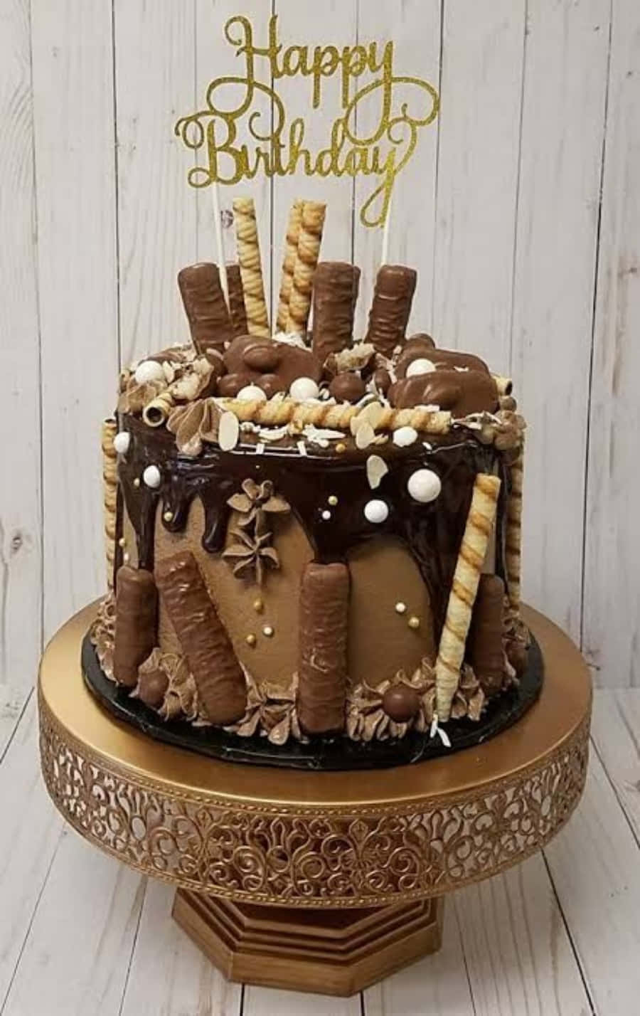 Order Classic Happy Birthday Vanilla Cake Online, Price Rs.749 | FlowerAura