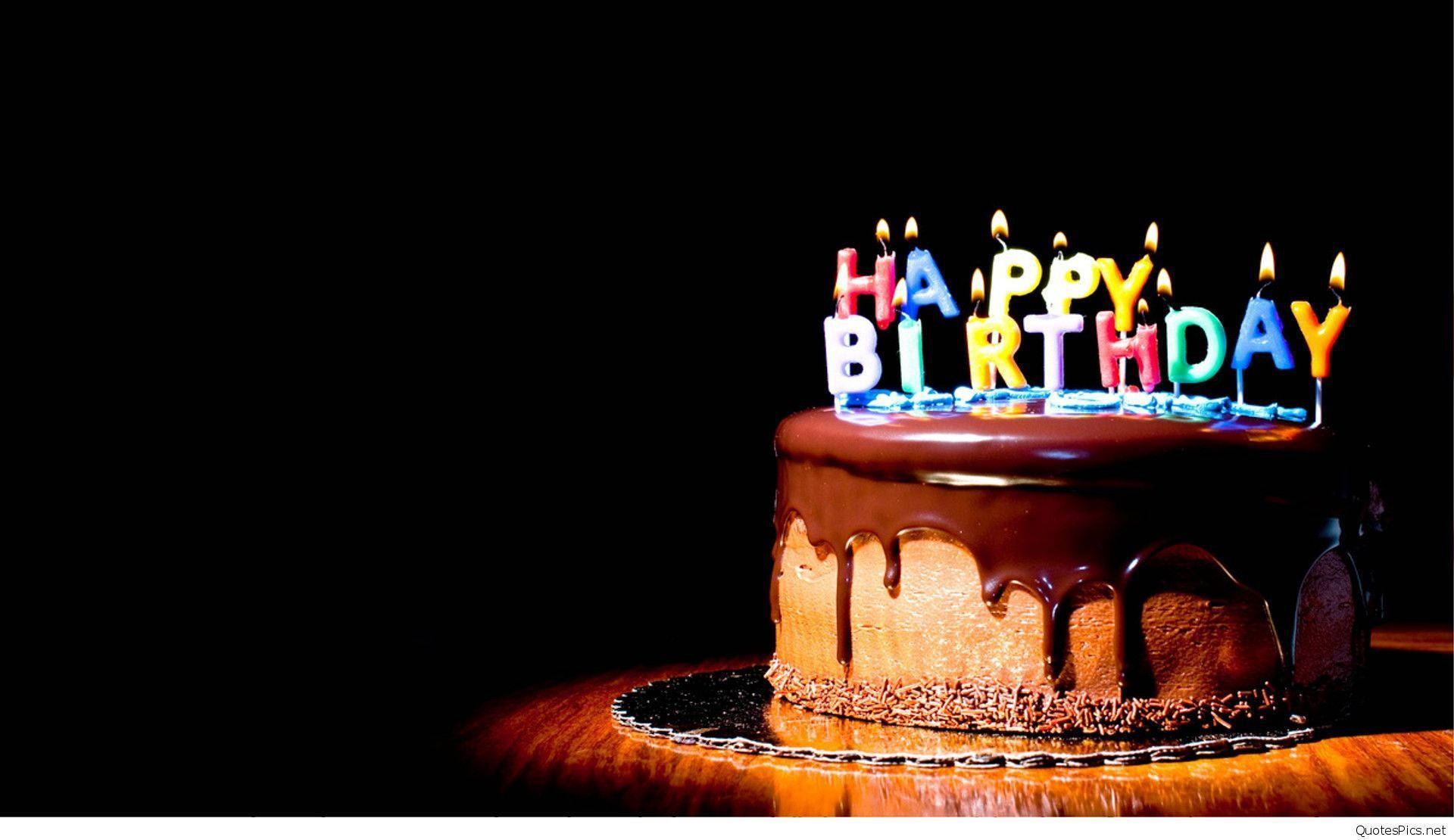Happy Birthday Cake In Black