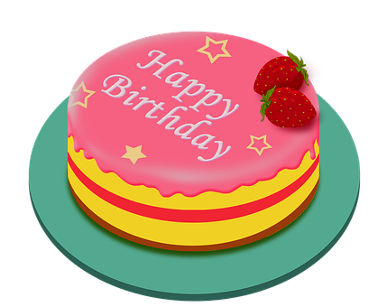 Happy Birthday Cakewith Strawberries PNG