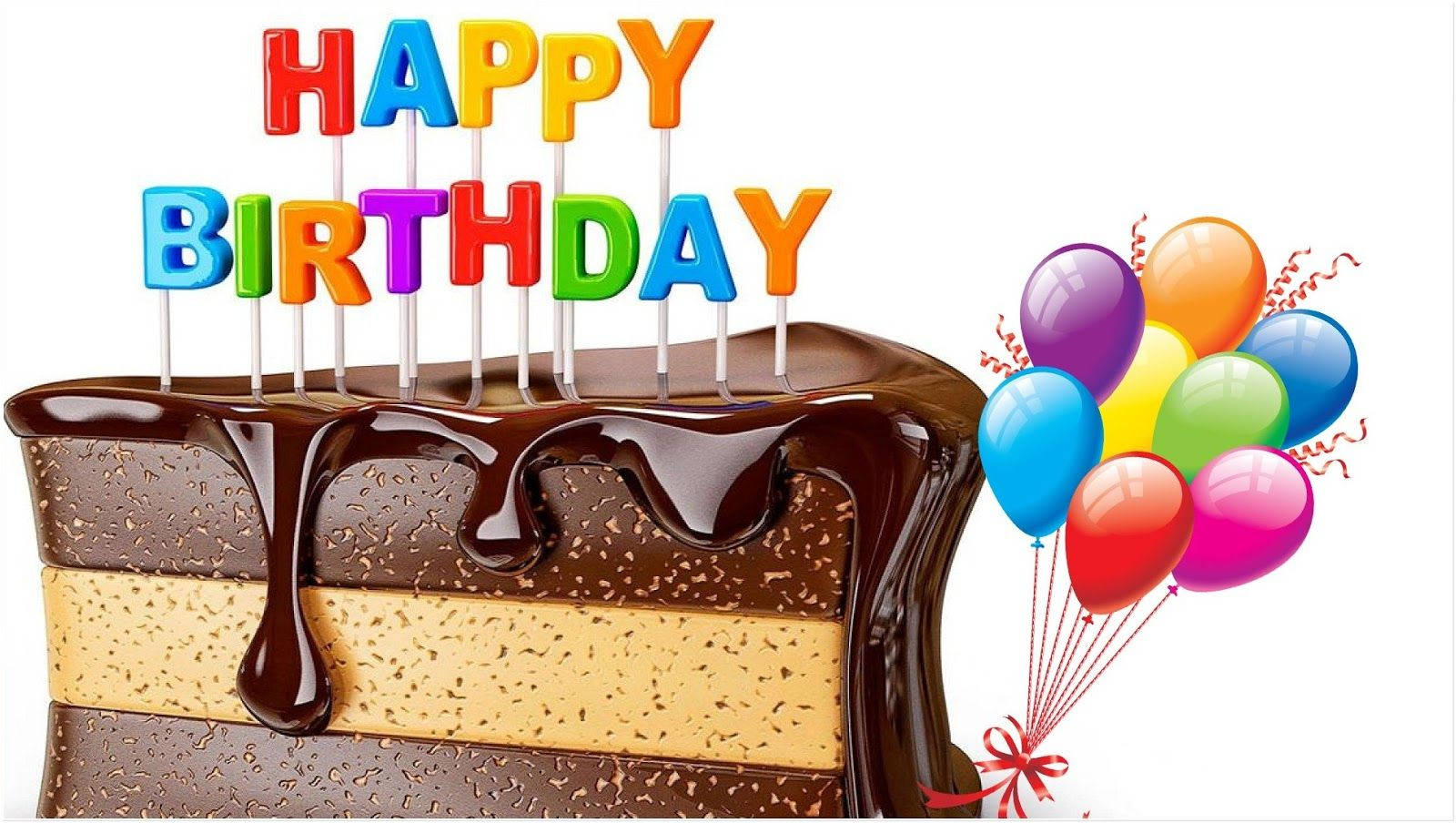 Download Happy Birthday Chocolate Cake Wallpaper 