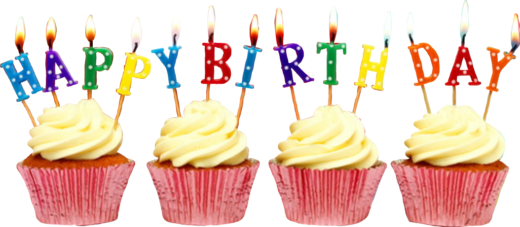 Download Happy Birthday Cupcakes With Candles | Wallpapers.com