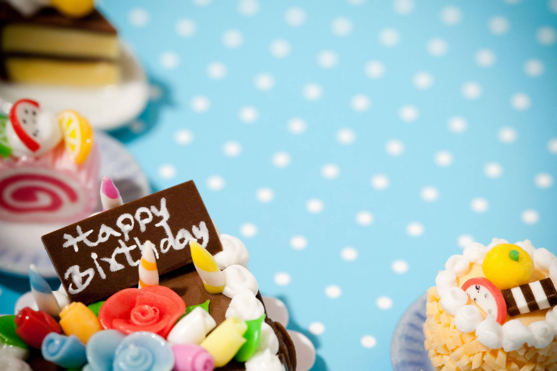 Celebrate with joy and delightful decorated cakes! Wallpaper
