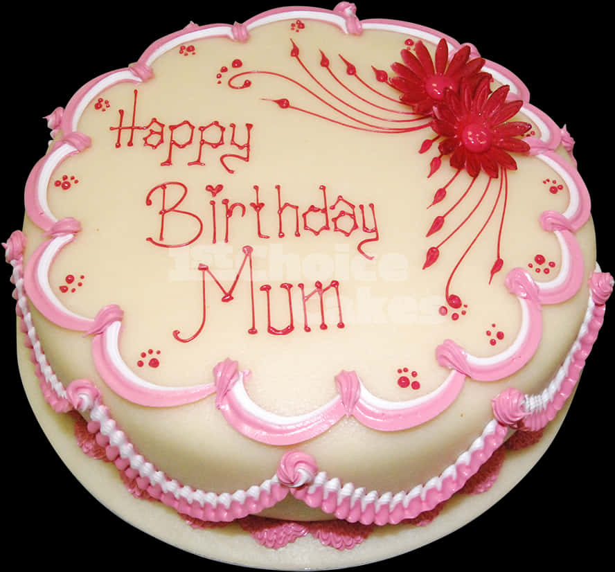 Happy Birthday Mum Cake PNG