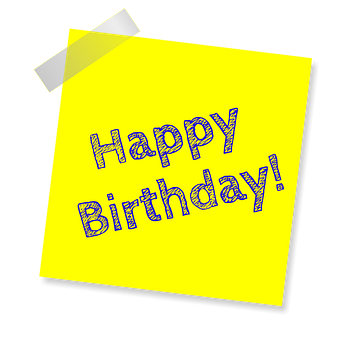 Happy Birthday Note Image PNG