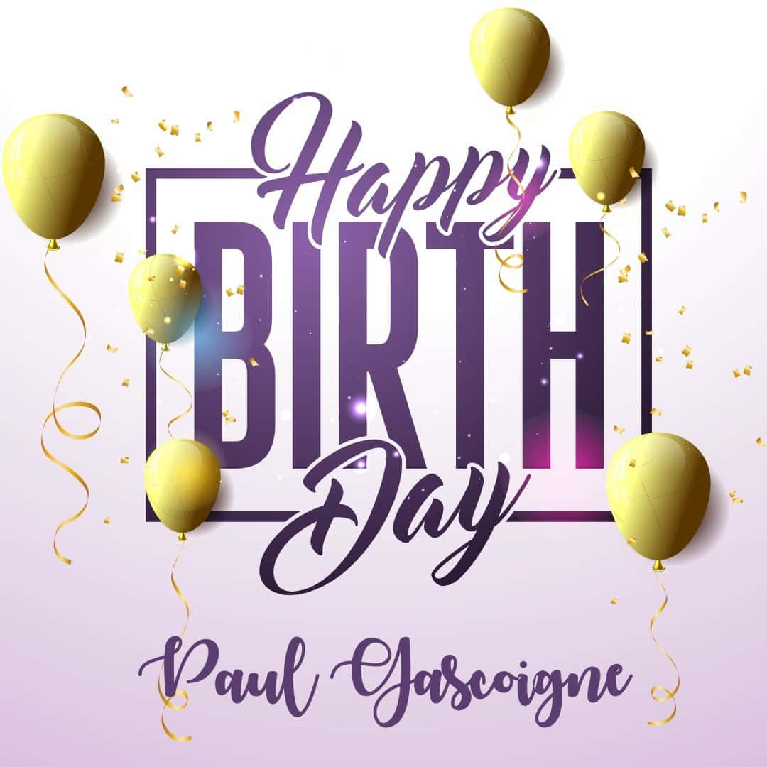 Felizcumpleaños Paul Gascoigne Fondo de pantalla