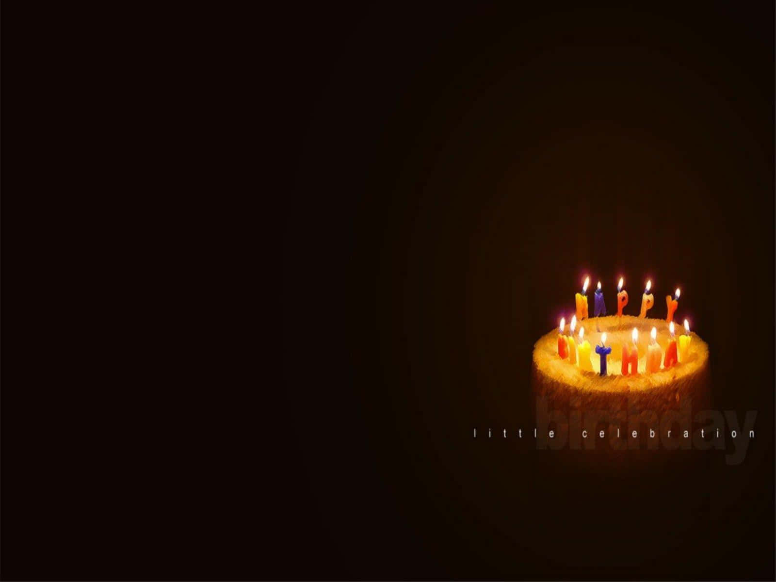 Happy Birthday Cake In The Dark Picture