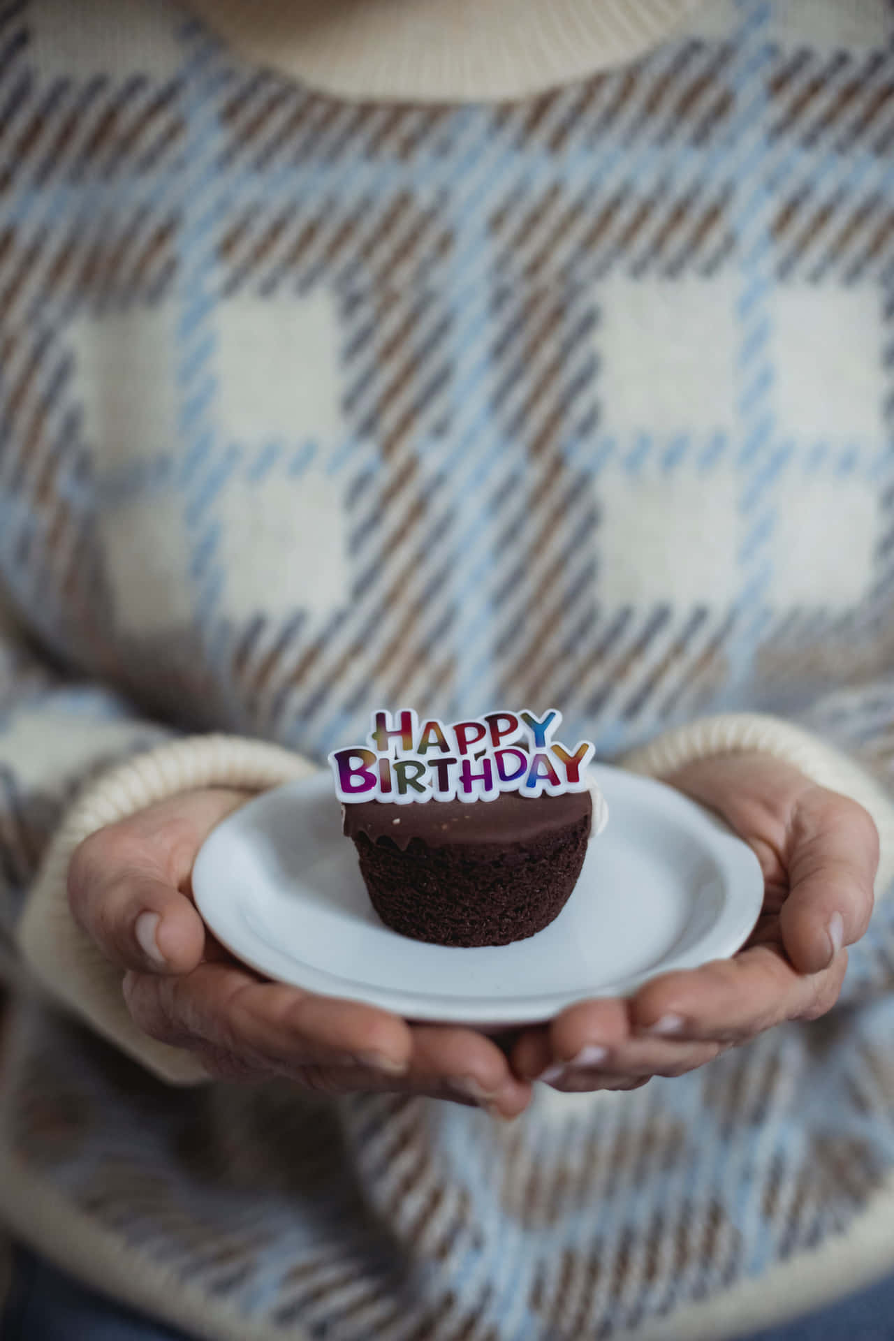Immaginedi Un Cupcake Per Il Compleanno Felice.